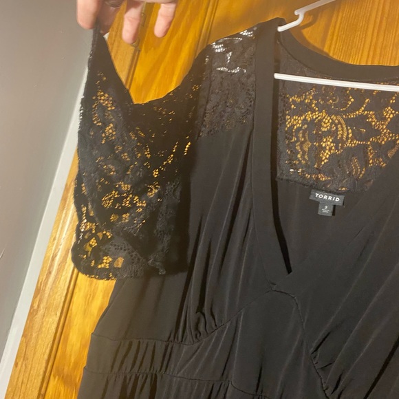 Torrid Black Fit and Flare with lace dress - Picture 3 of 5